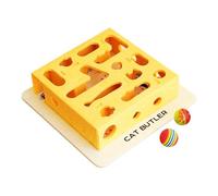 Generisch Puzzle Toy for Cats, Interactive Felt Cat Intelligence Maze Box with Ball | Kitten Dispenser Toy, Pet Accessories for Small Medium Kittens Exercises Play