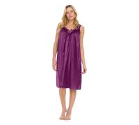 Generisch Pyjamas Christmas Family Sleeveless Satin Nightshirt for Women Wide Strap Plus Size Nightdress Silk, purple, One Size