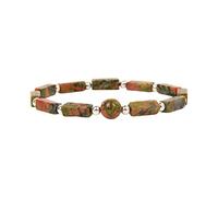 Generisch Quartz Precious Message Women Rings Natural Anti Gemstone Chakras Stretch Bracelets for Women Steel Stones Granny Beads Jewelry, one size, Crystal