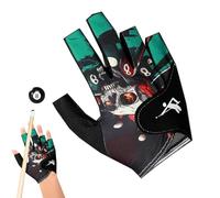 Generisch Quick-drying, breathable billiard gloves, 3-finger glove for the left hand, elastic accessories for pool, carambolage, suitable for men and women