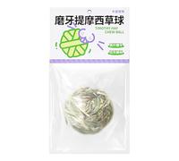 Generisch Rabbit Chew Toy for Teeth, Natural Rolling Grass Made of Grass as a Toy, Rolling Rabbit Hay Ball, for Gawning Boredom for Hamsters, Rodents, Small Animals