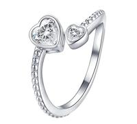 Generisch Rabbit Food Rings Decompression Rotating Ring Decompression Ring Birthday Gift for Her Minimalist Crystal Ring Birthstones Rhinestone Ring Adjustable Opening