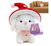Generisch Rabbit Stuffed Toy | Easter Bunny Play Cushion - Cute Mushroom Hat Rabbit Cushion - For Children Girls Children's Room Home Desk Sofa Bed Playroom Car Easter Birthday