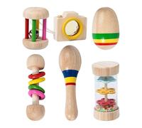 Generisch Rabbit Toy for Indoor, Wooden Colourful 6X Strengthening Toy, Cute Pet Play Teeth Grinding, Hamster Teether, Bite Resistant Animal Treats Accessories