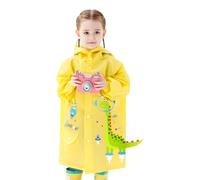 Generisch Rain Cape with Dinosaur Motif for Transparent Primary School Poncho Waterproof Nursery Equipment Reusable Child Protection for Everyday Leisure