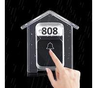Generisch Rain Cover for Doorbell Made of Plastic, Rain Cover for Doorbell, Ring Video Doorbell, Waterproof Cover for Bell Push Clear Doorbell for Most Video Doorbells