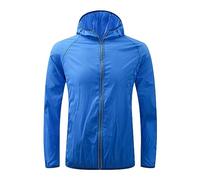 Generisch Rain Jacket Women's Waterproof Breathable Wind Jacket Women's Lightweight Raincoat Thin Outdoor Jacket Reflective Windbreaker Packable Transition Jacket with Hood Cycling Jacket Sports