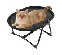 Generisch Raised Dog Bed, Portable Breathable Non-Slip Camp Bed Hammock, Foldable Raised Pet Bed, 57 x 41 x 26 cm, for Cats, Puppies and Small Animals