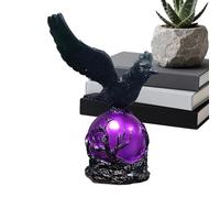 Generisch Raven Light - Aesthetic LED Desk Lamp Resin | Gothic Night Light Statue - Living Room Study USB Table Lamp Bedside Party Decoration Unique Gift