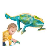 Generisch Realistic Chameleon Figurine - Solid Model | Reptile Statue | Bonsai Garden Decoration Educational Toy Gift for Children Kids Cognitive Learning Home Office Desk