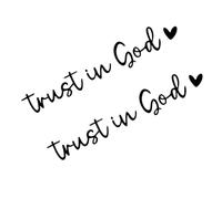Generisch Rear View Mirror Sticker, Rear View Mirror Sticker, Pack of 2, Trust In God Vehicles Window Sticker, Car Sticker, Rear View Mirror Accessories for Men, Women, Friends of