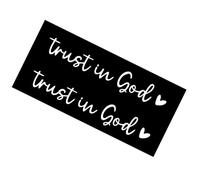 Generisch Rear View Mirror Sticker, Rear View Mirror Sticker, Pack of 2 Trust In God Vehicles Window Sticker Car Sticker and Decals for Mum, Dad, Colleagues, Family, Friends