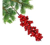 Generisch Red berries for the Christmas tree, artificial branches garland, Christmas berry branches for festive decoration, for holiday decoration by the fireplace on the table for Halloween and