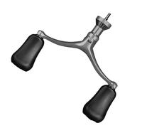 Generisch Reel Handle Ergonomic Rock Rock Crank Comfortable Wheelchair Wheel Handle Button Replacement Parts Accessories Fishing Fresh Water Sea Boat Sport