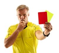 Generisch Referee Cards, Football Warning Cards, 2 Pieces Soccer Referee Card Set, Professional Red and Yellow Cards for Football Games, Sports Tit for Referees and Game Officials