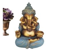 Generisch Religious Figures - Elephant God Collectible Figure Religious Decoration - Candle Holder Craft Decoration for Desk Bookshelf Living Room Garden Outdoor Birthday