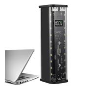 Generisch Removable Batteries Case, Charging Box, Removable Case, 22.5 W Batteries Case, Storage Box, Transparent, Lightweight, 2 USB Ports, Mobile Phone Power Bank Case