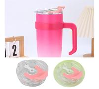 Generisch Replacement Lid for Large 40 Cups with Practical Drinking Cap Straw Opening (10 x 9.2 cm)