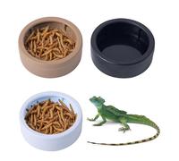 Generisch Reptile Bowl, Escape Proof Worm Feeder - Mealworm Bowl - For Geckos, Lizards, Chameleons, Hermit Crabs, Snails, Hamsters, Terrariums, Aquariums and Cages