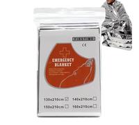 Generisch Rescue Blanket, Survival Blanket, Robust and Foldable, Heat Reflective Blanket for Camping, Travel, Storm, Power Outage, Rescue, Shelter and Winter