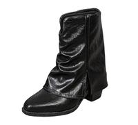 Generisch Retro Women's Ankle Boots with Chunky Block Heel, Pointed Cap for Urban Street Style, Wellington Boots with Non-Slip Sole, Women's Ankle Boots with Heel, Elegant Pointed Women's Boots, black