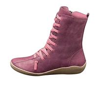 Generisch Retro Women's Boots in Mid-Calf Design with Leopard Print for Fashionable Casual Outfits Comfortable Everyday Wearers Winter Comfort Ankle Boots Western Boots Ankle Boots Wellington Boots