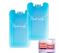 Generisch Reusable Ice Pack - 2 x Freezer Blocks, Cool Pack, Cold Block, Storage with Breast Milk Bottle, Insert, Food Container Cooler, Picnic Accessory