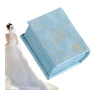 Generisch Ring Box for Marriage Proposal, Book-shaped Storage Organiser for Jewellery, Ring Box with Magnetic Closure for Engagement Rings, for Men, Engagement, Wedding, Birthday, Travel