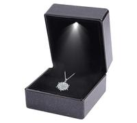 Generisch Ring Box with LED Luminous Rubber Bowl 5.8 x 6.3 x 5 cm Engagement Ring Box with LED Light with High-End Seamless Design Quick Operation Packaging Boх Special Occasions