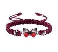 Generisch Ring Jewelry for Teen Girls, Adjustable String Butterfly Bracelets for Women, Cute Butterfly Charm Bracelets Bracelet For Women Initial Letter, one size, Wire rope, No Gemstone