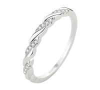 Generisch Ring Pair Simple Dough Zircon for Men and Women Ladies Rings Silver Wide, A, Copper, No Gemstone