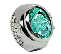 Generisch Ring Watch for Women, Finger Ring Watch - Corring Watches - Creative Novelty Bling Watches, Adjustable Jewelry Finger Watches for Men and Women, Blue sea, Siehe Beschreibung, See description