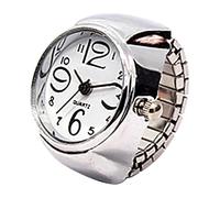 Generisch Ring Watch For Women Rings Connected With Chain Silver, one size, Metal, No Gemstone