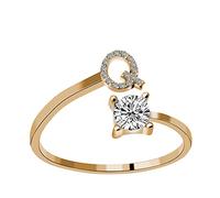 Generisch Rings Cheap 1 Ring Rhinestone Set Zirconia Open Adjustable Rings Jewellery Accessories Gifts Elegant Diamond Rings for Women Rings Packaging (Q, One Size)