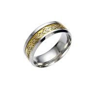 Generisch Rings for Bar Silver Dragon Ring Titanium Golden Steel Ring Rings Sling, one size, Stainless Steel, No Gemstone