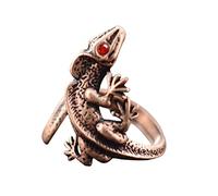 Generisch Rings Gymnastics Outdoor Ring Open Ring Creative Lizard Ring Ring Rings Set of 2 with Engraving, one size, Metal, No Gemstone