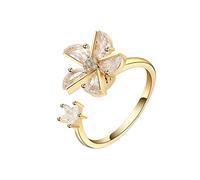 Generisch Rings Hanging Stress Relief Bead Ring Size Adjustable Open Design Ring Inlaid Cubic Zirconia Windmill Shape Ring Jewelry Willow Rings, one size, Copper, No Gemstone