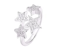 Generisch Rings Men Skull Star Diamond Ring Rhinestone Ring Elegant Star Ring Adjustable Opening for Women Girls Rings Compatible with Making Set Gel, one size, Metal, No Gemstone