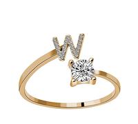 Generisch Rings Plastic Black Ring Rhinestone Set Zirconia Open Adjustable Rings Jewellery Accessories Gifts Elegant Diamond Rings for Women Wide Rings in Silver, Einheitsgröße, Metal