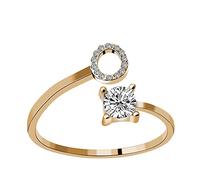 Generisch Rings Plastic Black Ring Rhinestone Set Zirconia Open Adjustable Rings Jewellery Accessories Gifts Elegant Diamond Rings for Women Wide Rings in Silver, Einheitsgröße, Metal