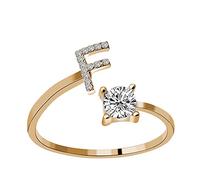 Generisch Rings Plastic Black Ring Rhinestone Set Zirconia Open Adjustable Rings Jewellery Accessories Gifts Elegant Diamond Rings for Women Wide Rings in Silver, Einheitsgröße, Metal