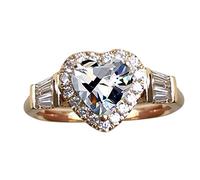 Generisch Rings Storage Statement Engagement Rings for Women Anniversary Promise Rings for Her Rings Compatible with Making Set Metal, 10, Metal