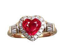 Generisch Rings Storage Statement Engagement Rings for Women Anniversary Promise Rings for Her Rings Compatible with Making Set Metal, 6, Metal