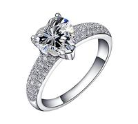 Generisch Rings With Stones Cubic Zirconia Ring Women's Jewellery Dedicated Ring Zebra Finch Rings, 9, Metal, No Gemstone