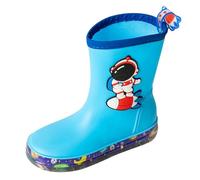 Generisch Robust children's boots with motif for boys as comfortable leisure shoes, outdoor activities in all weather conditions, sky blue, 1/1.5 UK