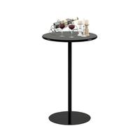Generisch Round Bar Table for Narrow Spaces, Bar Tables for Pubs and Bistros, Cocktail Tables at Counter Height with Metal Frame, Coffee Table for 2-3 People, Black (40 x 40 x 50 cm)