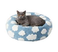 Generisch Round Cat Bed - Plush Sleeping Nest | Warm Puppy Nest - For Cats and Dogs as well as Kittens and Puppies for Indoor Use Home Bedroom Living Room Winter