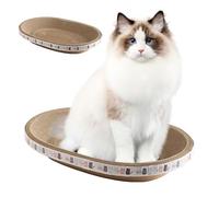 Generisch Round Cat Scratching Boards - Oval Scratching Board Bowl Nest Scratching Board for Cats, Corrugated Lounge Bed, Warm Resting | For Young Cats, Adults and Older Cats