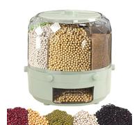 Generisch Round Grain Container - Rotating Food Dispenser, Kitchen Storage | Storage for Lentils Rice Nuts Cereal Varieties System Household