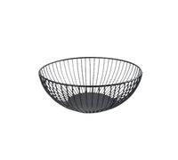 Generisch Round Wire Basket - Large Iron Storage Bowl, Decorative Counter Holder, Robust Organiser for Bread, Snack, Kitchen Utensils, Pantry, Rustic Table Decoration